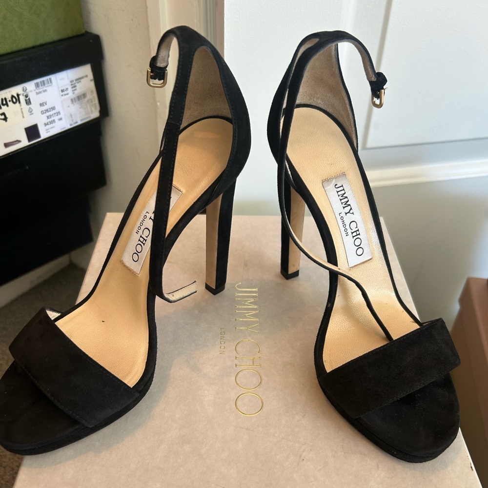 Jimmy Choo Elegant Black Suede Heels